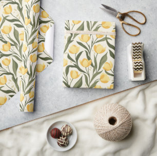 Elegantes Blütenpapier Geschenkpapier