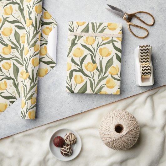 Elegantes Blütenpapier Geschenkpapier (Kunsthandwerk)