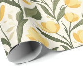 Elegantes Blütenpapier Geschenkpapier (Rolleneckpunkt)