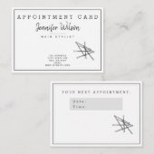 Elegantes Bobby Buttone - Hairsalon Ernennung Visitenkarte (Vorne/Hinten)