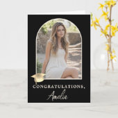 Elegantes Bogen-Foto-Abschluss-Gratulation Karte (Gelbe Blume)