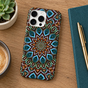 Elegantes Bohemian-Kaleidoskop-Mandala-Kunstmuster iPhone 16 Pro Max Hülle
