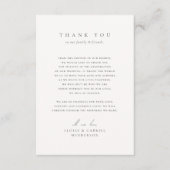 Elegantes Bohemisch Modernes Minimalistisches Foto Dankeskarte (Vorderseite)