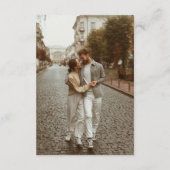 Elegantes Bohemisch Modernes Minimalistisches Foto Dankeskarte (Rückseite)