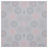 Elegantes Bohemisch rosa blaues Pastel Mandala Mus Stoff (Muster)