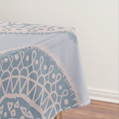 Elegantes Bohemisch rosa blaues Pastel Mandala Mus Tischdecke (Beispiel)