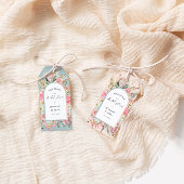 Elegantes Bohemisches Brautparty mit Blumen Geschenkanhänger