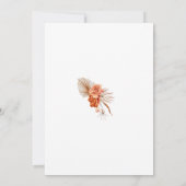 Elegantes Bohemisches Burnt Orange Brautparty Einladung (Rückseite)