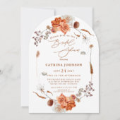 Elegantes Bohemisches florales Brautparty Einladung (Vorderseite)