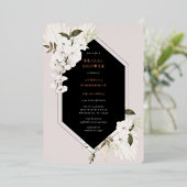 Elegantes Bohemisches florales Brautparty Folieneinladung (Stehend vorne)