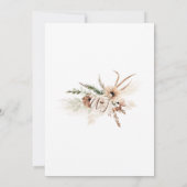 Elegantes Bohemisches Pampas Wedding Brautparty Einladung (Rückseite)