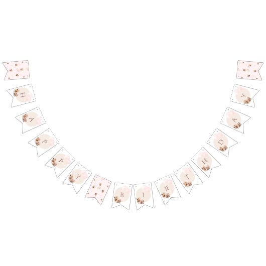 Elegantes Bohemisches Pastelmuster Wimpelkette (Alle)