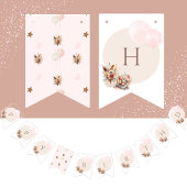 Elegantes Bohemisches Pastelmuster Wimpelkette