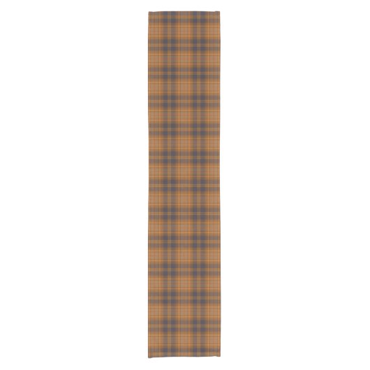 Elegantes Bohemisches Tartan Kurzer Tischläufer (Vorderseite)