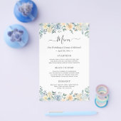 Elegantes Bohemisches Vanilla Blue Floral Wedding Flyer (Einzeln)