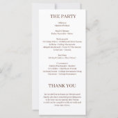 Elegantes Bohemisches Wasserfarbenprogramm (Rückseite)