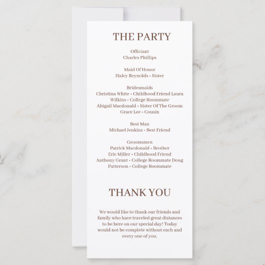 Elegantes Bohemisches Wasserfarbenprogramm (Rückseite)