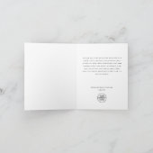 Elegantes Bohemisches Weihnachtskieferunternehmen Dankeskarte (Innenseite)