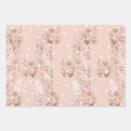 Elegantes Bohemisches Zelt-SchlummerParty Geschenkpapier Set (Vorderseite 3)