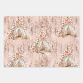 Elegantes Bohemisches Zelt-SchlummerParty Geschenkpapier Set (Vorderseite 2)