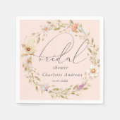 Elegantes, bohenhaftes Kranz, handgeschriebenes Br Serviette (Vorderseite)