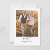 elegantes bohisches Foto in Braun Save The Date (Rückseite)