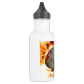 Elegantes boho abstraktes Orchideengemälde Edelstahlflasche (Links)