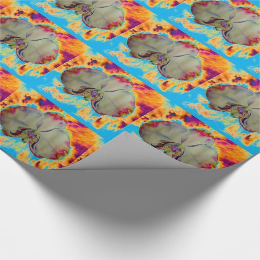 Elegantes boho abstraktes Orchideengemälde Geschenkpapier (Ecke)