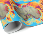 Elegantes boho abstraktes Orchideengemälde Geschenkpapier (Rolleneckpunkt)