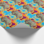 Elegantes boho abstraktes Orchideengemälde Geschenkpapier (Ecke)