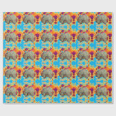 Elegantes boho abstraktes Orchideengemälde Geschenkpapier (Flach)