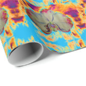 Elegantes boho abstraktes Orchideengemälde Geschenkpapier (Rolleneckpunkt)
