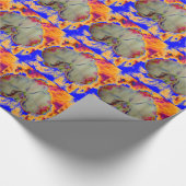 Elegantes boho abstraktes Orchideengemälde Geschenkpapier (Ecke)