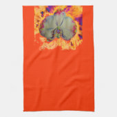 Elegantes boho abstraktes Orchideengemälde Geschirrtuch (Vertikal)