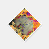 Elegantes boho abstraktes Orchideengemälde Serviette (Ecke)