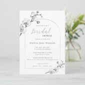Elegantes Boho Arch Brautparty Einladung (Stehend Vorderseite)