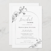 Elegantes Boho Arch Brautparty Einladung (Vorne/Hinten)