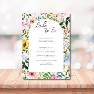 Elegantes Boho-Blumen-Wildblumen-Braut-Brunch Einladung