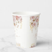 Elegantes boho blumengeschmücktes Brautparty Pappbecher (Rechts)