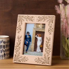Elegantes Boho-Blumenmuster Geätzte Rahmen