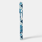 Elegantes Boho Blumenmuster in Blau Case-Mate iPhone Hülle (Rückseite / Links)