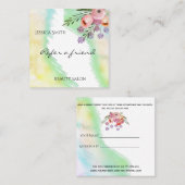 Elegantes Boho-Blumenreferat Empfehlungskarte (Vorne/Hinten)