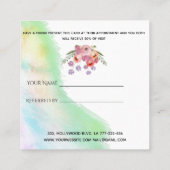 Elegantes Boho-Blumenreferat Empfehlungskarte (Rückseite)