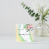 Elegantes Boho-Blumenreferat Empfehlungskarte (Stehend Vorderseite)
