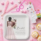 Elegantes Boho Blush Wedding Gown Brautparty Pappteller (Party)