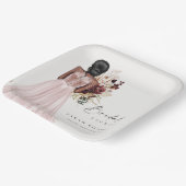 Elegantes Boho Blush Wedding Gown Brautparty Pappteller (Gewinkelt)