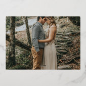 Elegantes Boho Burgundy Blush Foto Folieneinladung (Rückseite)