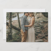 Elegantes Boho Burgundy Blush Foto Save The Date (Rückseite)