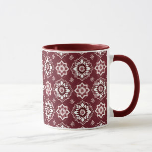 Elegantes Boho-Chic-Blumenmuster Tasse