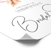 Elegantes Boho Chic Brautparty Begrüßungszeichen Poster (Ecke)